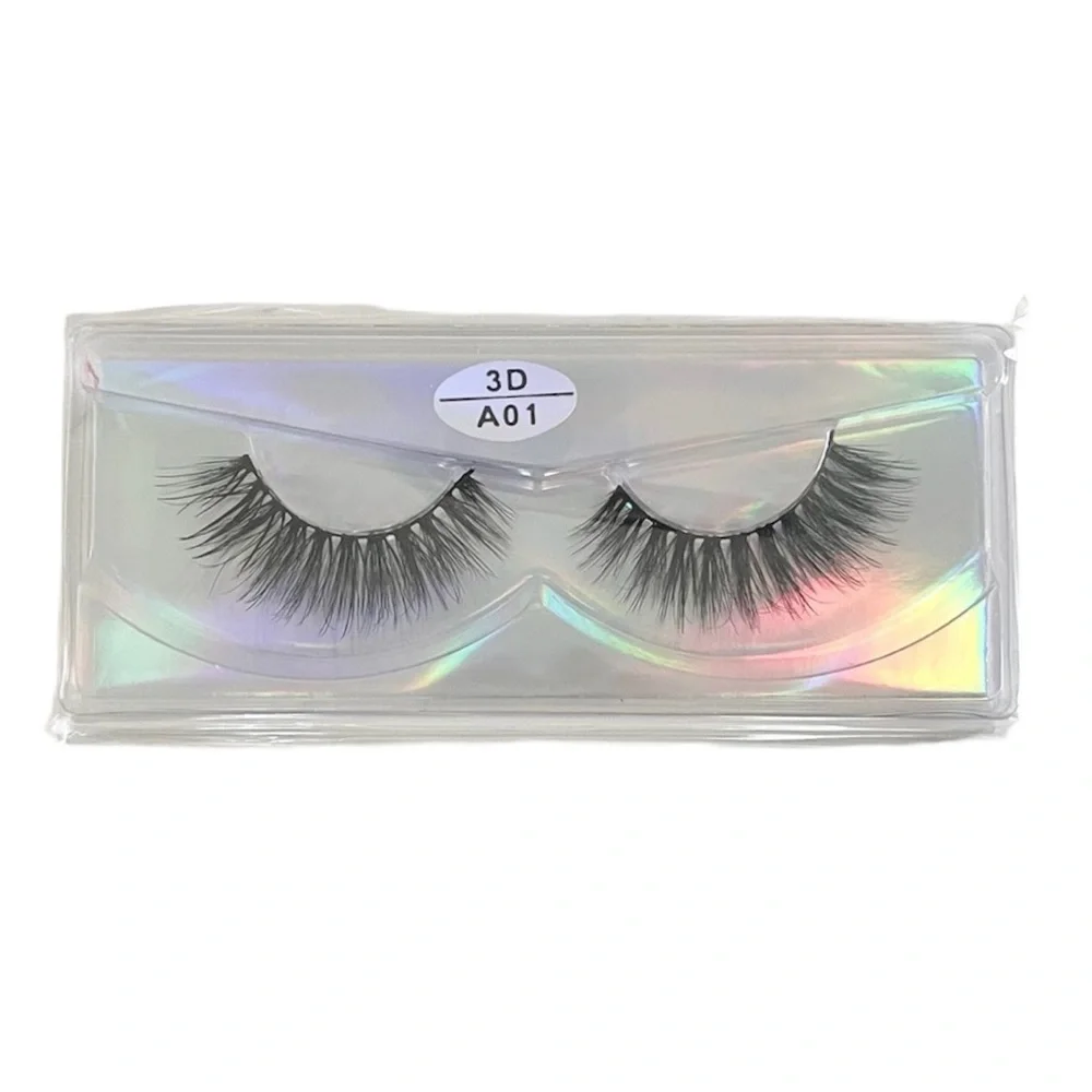 Vegan Faux Mink 3D Light-weight False Volume Eyelashes Style A01 (lashes only)